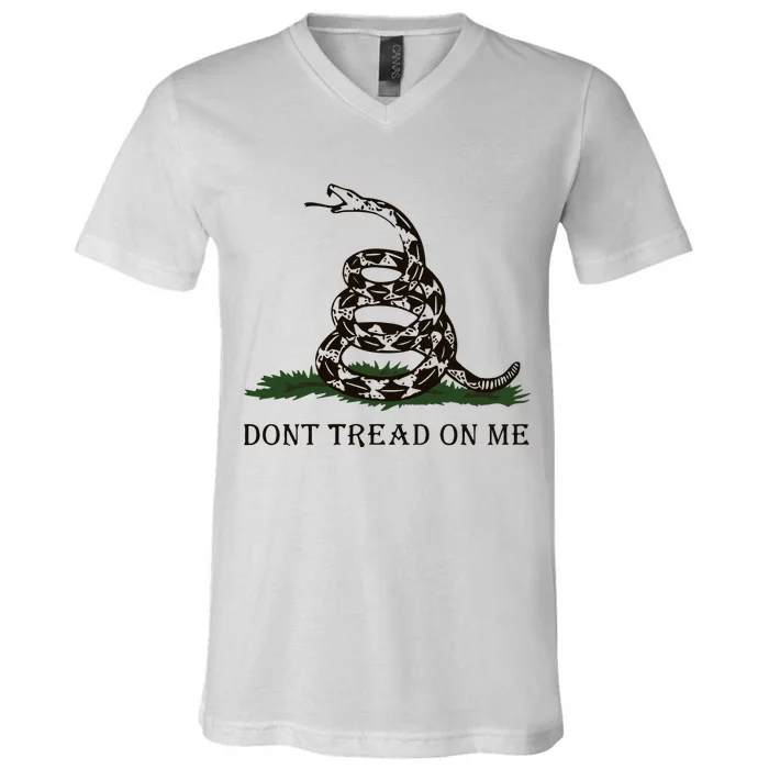 Dont Tread On Me Gadsden Flag V-Neck T-Shirt