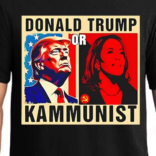 Donald Trump Or Kammunist 2024 President Election Kamala Pajama Set