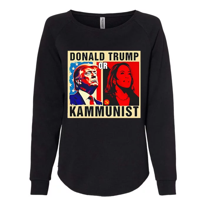 Donald Trump Or Kammunist 2024 President Election Kamala Womens California Wash Sweatshirt