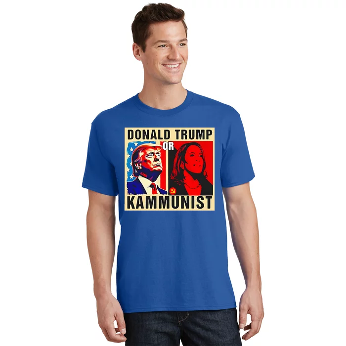 Donald Trump Or Kammunist 2024 President Election Kamala T-Shirt