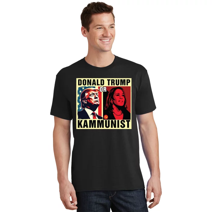 Donald Trump Or Kammunist 2024 President Election T-Shirt