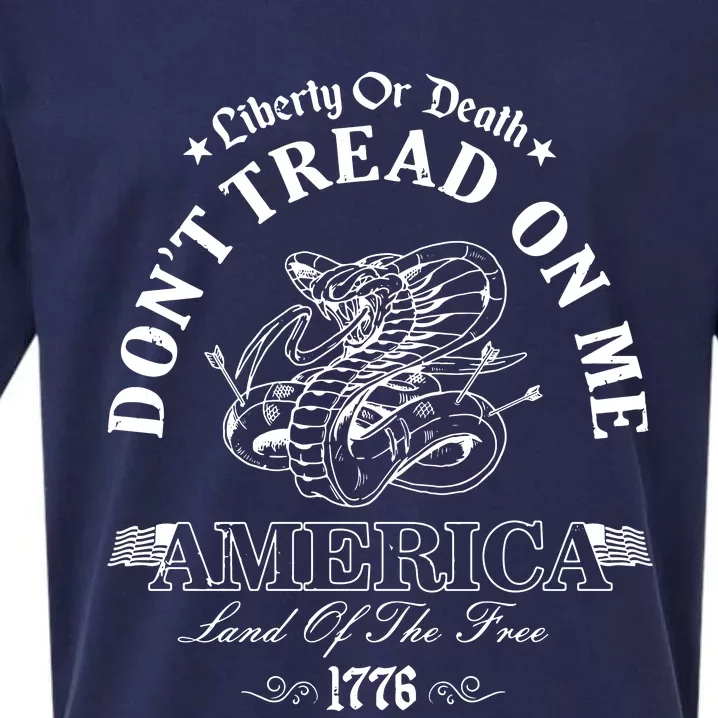 DonT Tread On Me Land Of The Free Liberty Or Death Sueded Cloud Jersey T-Shirt