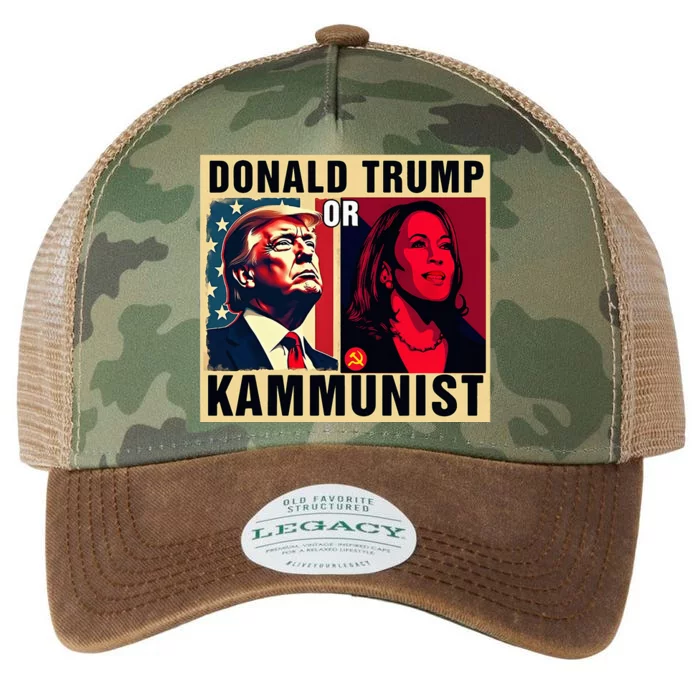 Donald Trump Or Kammunist 2024 President Election Legacy Tie Dye Trucker Hat