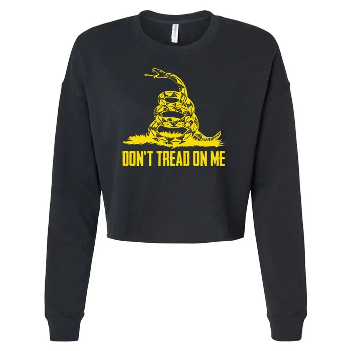 Dont Tread On Me Gadsden Flag Cropped Pullover Crew