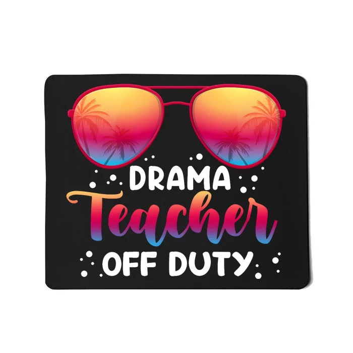 Drama Teacher Off Duty Funny Glasses Vintage Mousepad