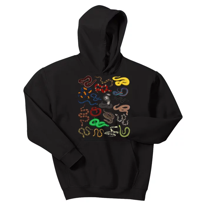 Different Types of Snakes Snake funny Kids Hoodie