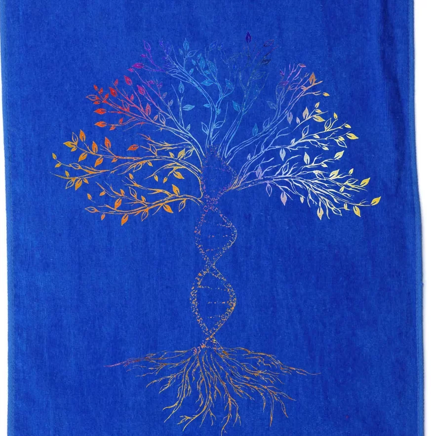 DNA Tree Of Life Science Earth Day Genetics Biologist Platinum Collection Golf Towel