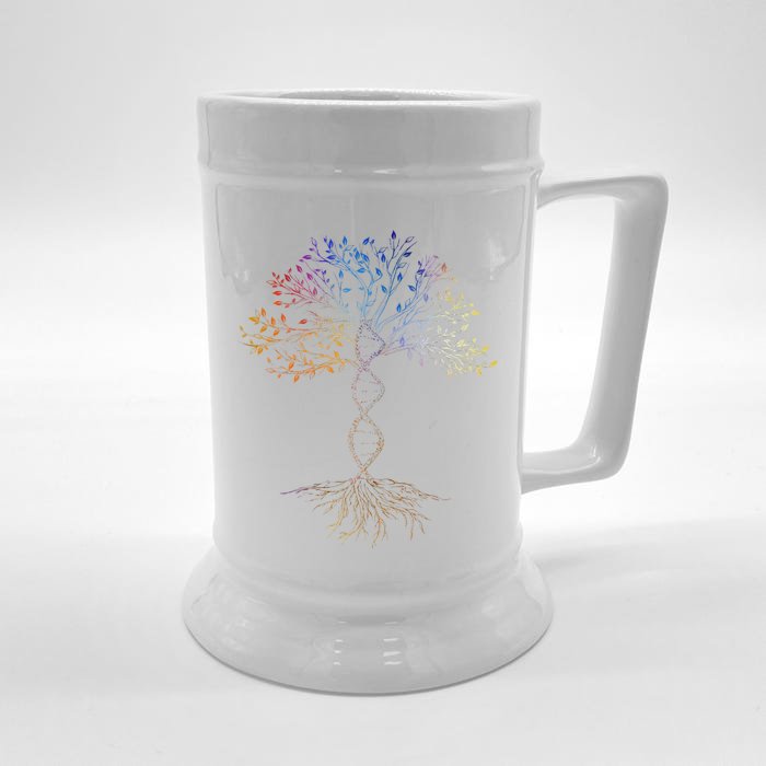 DNA Tree Of Life Science Earth Day Genetics Biologist Front & Back Beer Stein