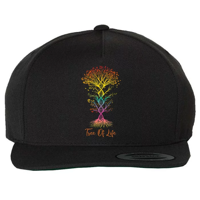 DNA Tree Of Life Genetics Spiritual Family Tree Roots Wool Snapback Cap