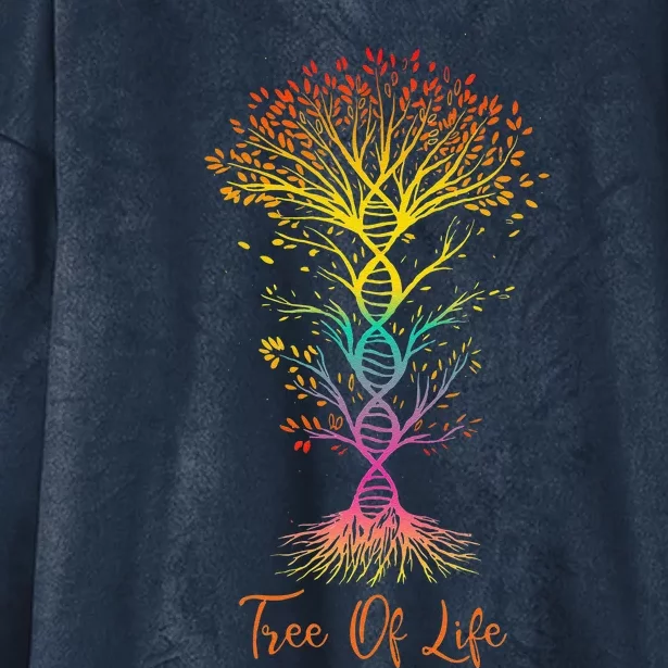 DNA Tree Of Life Genetics Spiritual Family Tree Roots Hooded Wearable Blanket