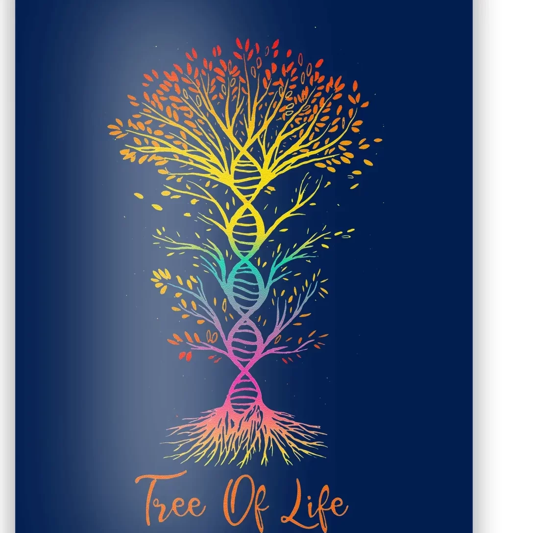 DNA Tree Of Life Genetics Spiritual Family Tree Roots Poster