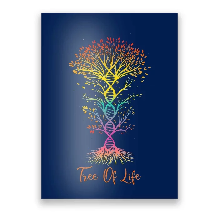 DNA Tree Of Life Genetics Spiritual Family Tree Roots Poster