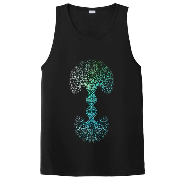 DNA Tree Of Life Science Of Genetics Earth Day Genealogy Cute Performance Tank