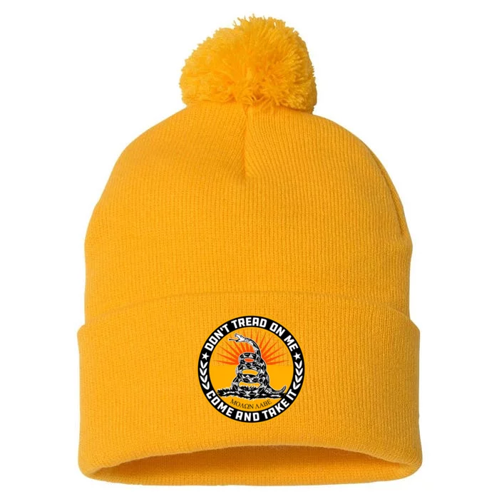 Dont Tread On Me Gadsden Flag Pom Pom 12in Knit Beanie