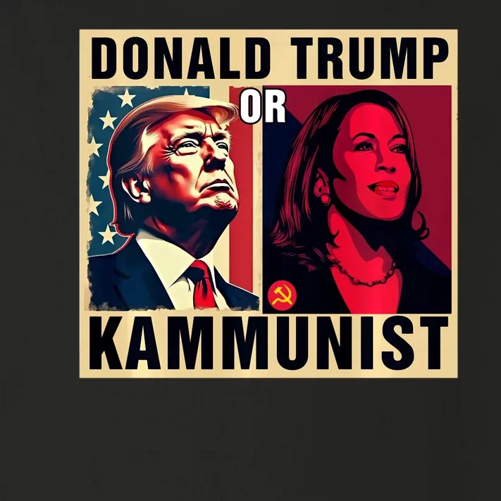 Donald Trump Or Kammunist 2024 President Election Toddler Long Sleeve Shirt