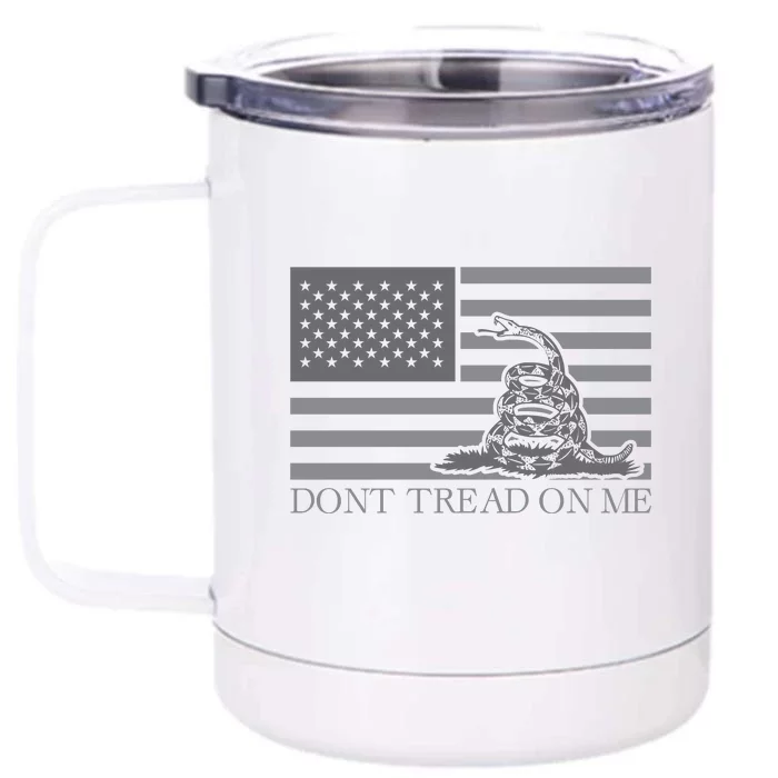 Dont Tread On Me Gadsden Snake Us Flag Front & Back 12oz Stainless Steel Tumbler Cup