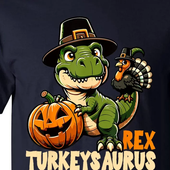 Dinosaur Thanksgiving Outfit Fall Kids Turkey Tall T-Shirt