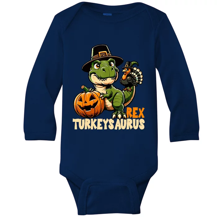 Dinosaur Thanksgiving Outfit Fall Kids Turkey Baby Long Sleeve Bodysuit