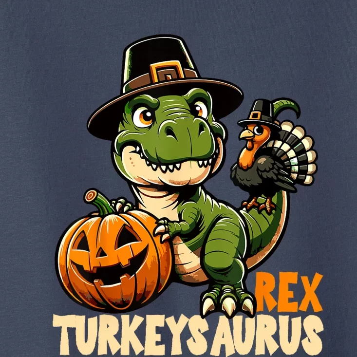 Dinosaur Thanksgiving Outfit Fall Kids Turkey Toddler T-Shirt