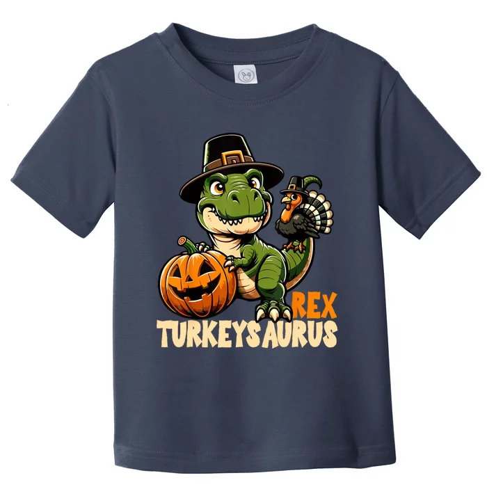 Dinosaur Thanksgiving Outfit Fall Kids Turkey Toddler T-Shirt