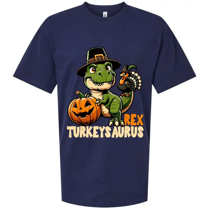 Dinosaur Thanksgiving Outfit Fall Kids Turkey Sueded Cloud Jersey T-Shirt