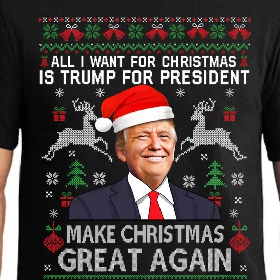 Donald Trump President Make Christmas Great Again Xmas Ugly Gift Pajama Set