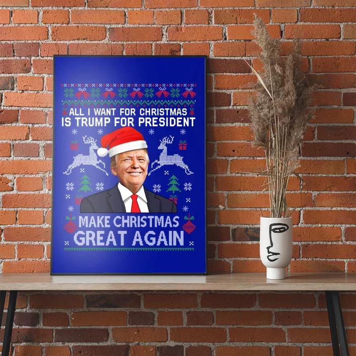 Donald Trump President Make Christmas Great Again Xmas Ugly Gift Poster