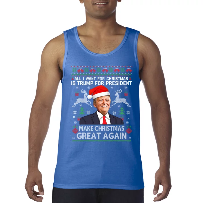 Donald Trump President Make Christmas Great Again Xmas Ugly Gift Tank Top