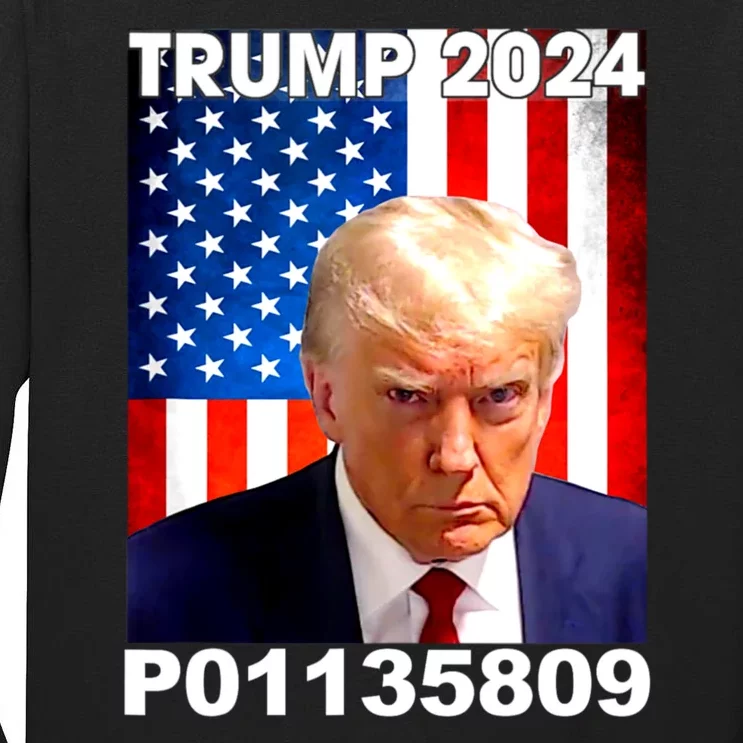 Donald Trump Prison Mugshot Funny Fulton County GA Tall Long Sleeve T-Shirt