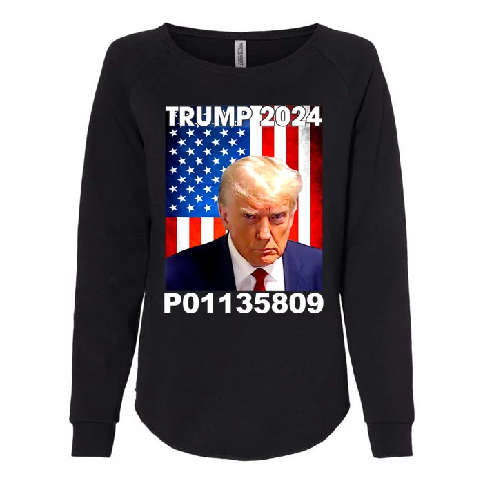 Donald Trump Prison Mugshot Funny Fulton County GA Womens California Wash Sweatshirt