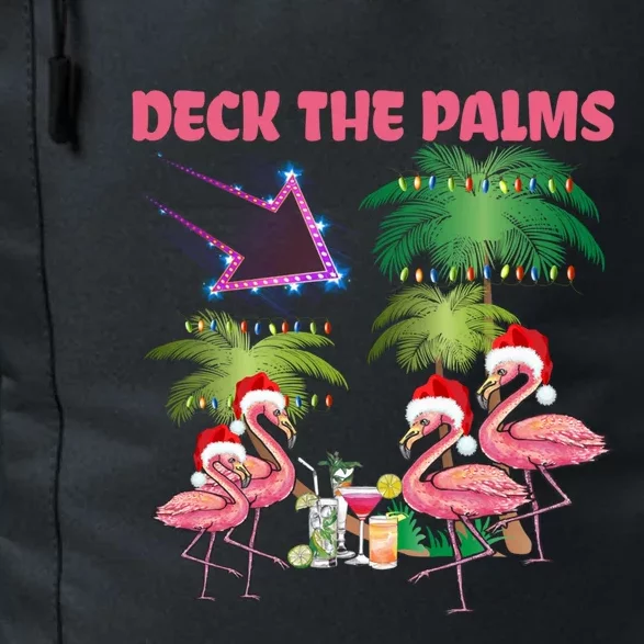 Deck The Palms Flamingo Tropical Christmas Palm Tree Lights Meaningful Gift Daily Commute Backpack