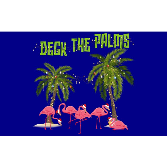 Deck The Palms Merry Flamingo Christmas Funny Xmas Meaningful Gift Bumper Sticker