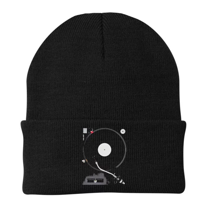 Dj Turntable Playing Vinyl Record Photo Knit Cap Winter Beanie