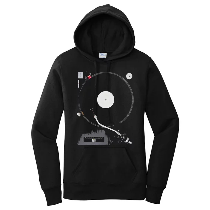 Dj Turntable Playing Vinyl Record Photo Women's Pullover Hoodie