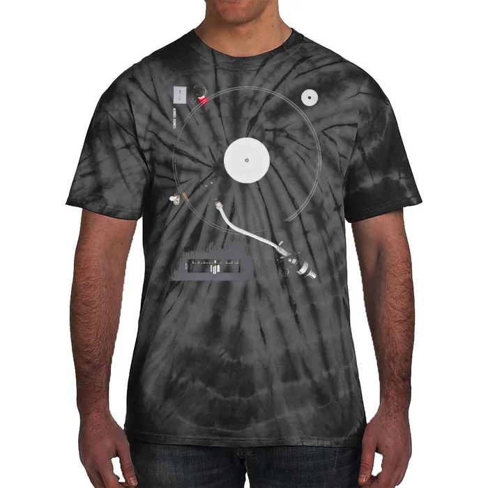 Dj Turntable Playing Vinyl Record Photo Tie-Dye T-Shirt