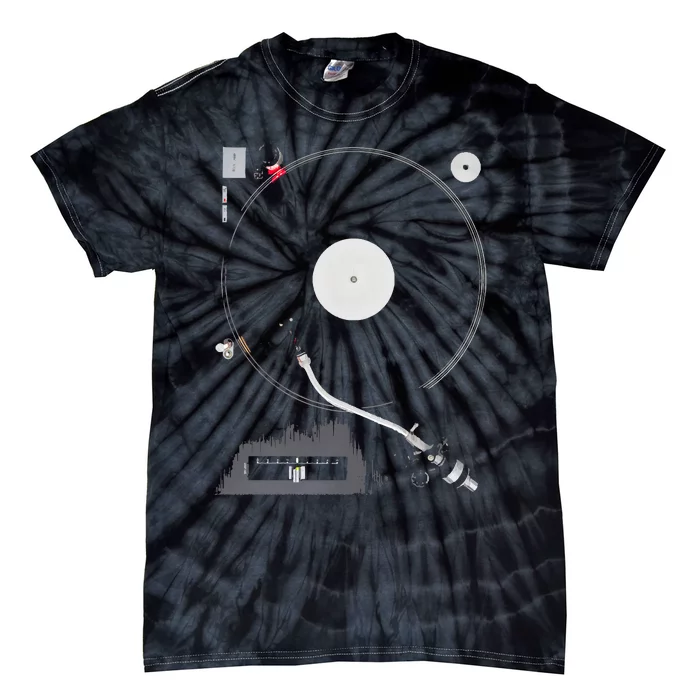 Dj Turntable Playing Vinyl Record Photo Tie-Dye T-Shirt