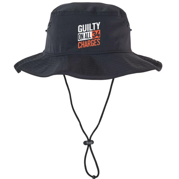 Donald Trump President 45 Guilty On All 34 Counts Legacy Cool Fit Booney Bucket Hat