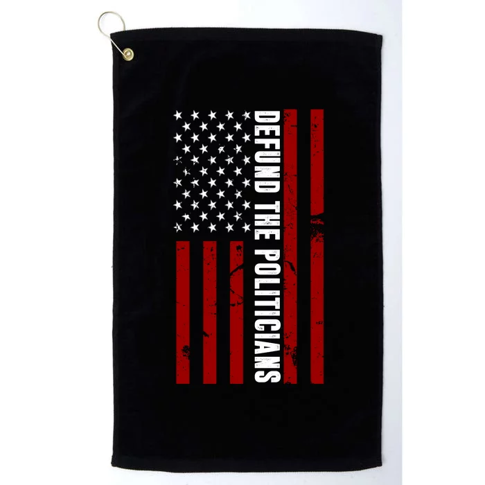 Defund The Politicians US Flag Platinum Collection Golf Towel