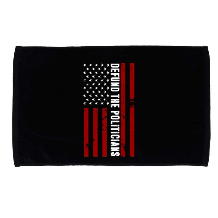 Defund The Politicians US Flag Microfiber Hand Towel