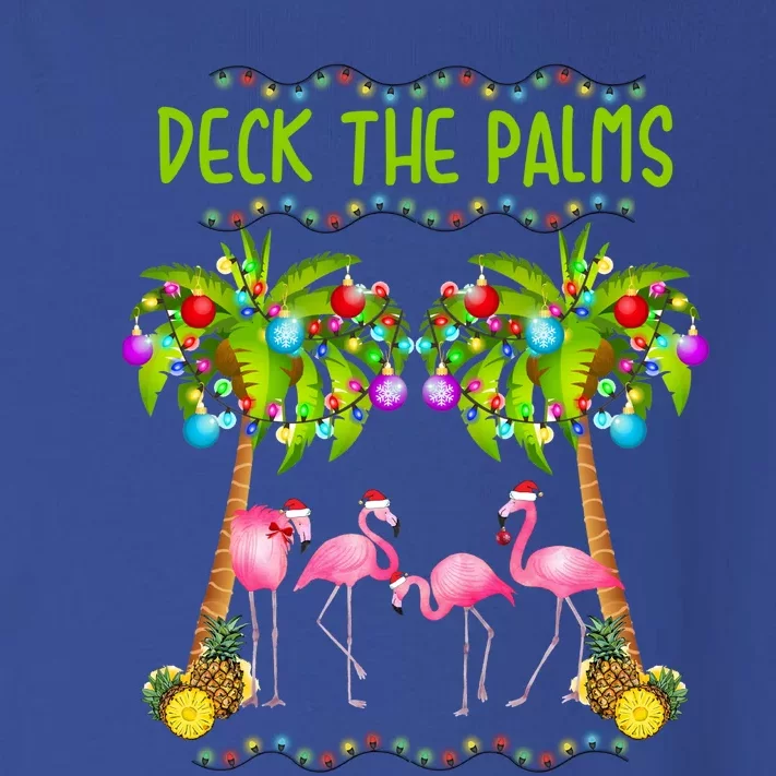 Deck The Palms Merry Flamingo Christmas Gift Sweater Toddler Long Sleeve Shirt