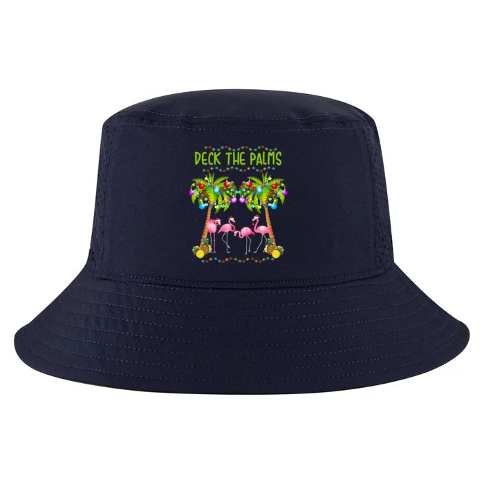 Deck The Palms Merry Flamingo Christmas Gift Sweater Cool Comfort Performance Bucket Hat