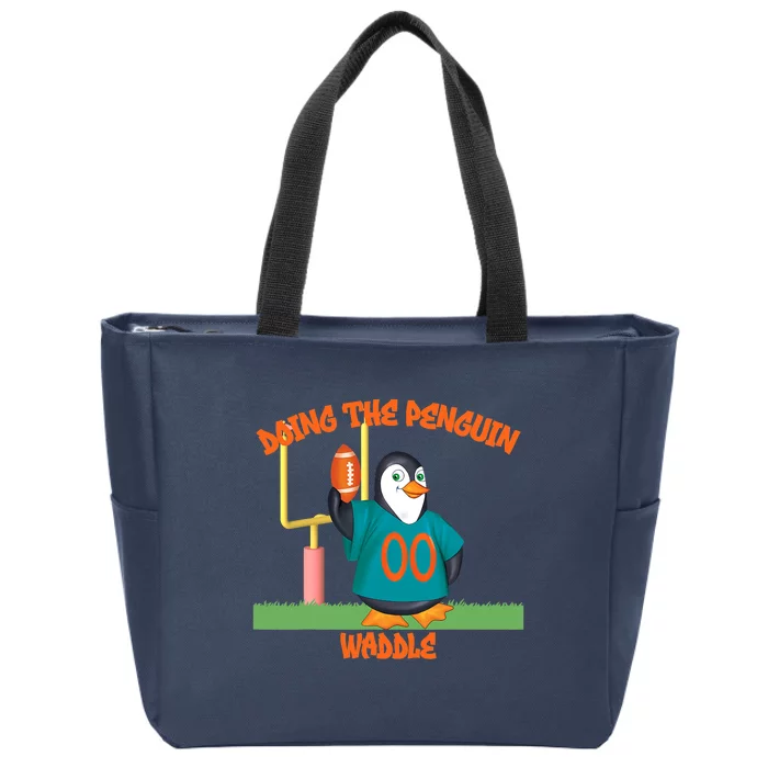 Doing The Penguin Waddle Football Touchdown Celebration Zip Tote Bag