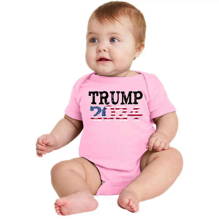 Donald Trump President 2024 Make America Great Again Baby Bodysuit