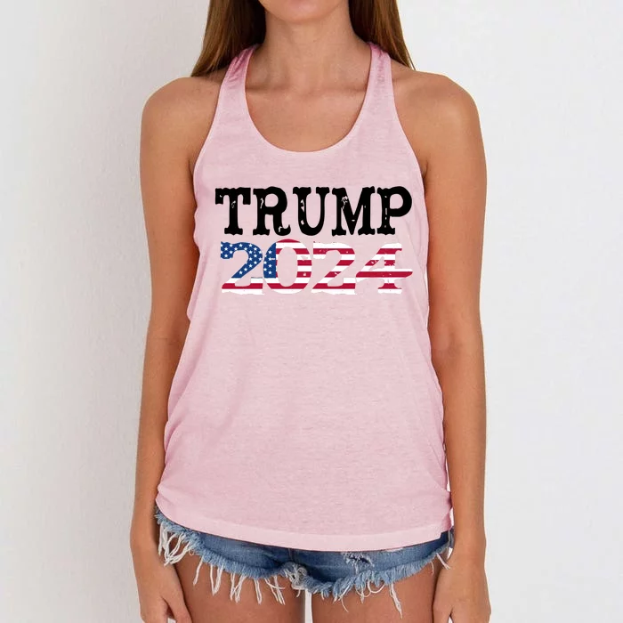 Donald Trump President 2024 Make America Great Again Women's Knotted Racerback Tank