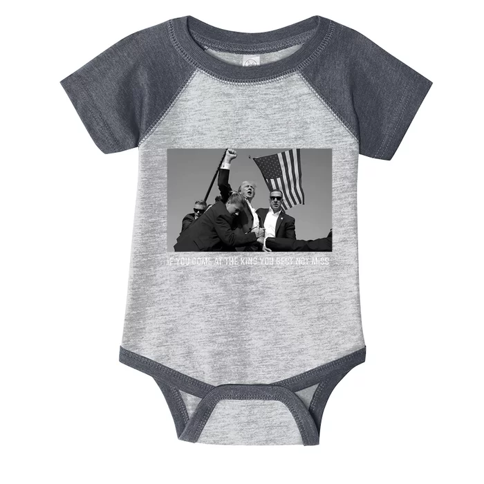 Donald Trump Presidential Campaign 2024 Bulletproof Shooting Infant Baby Jersey Bodysuit