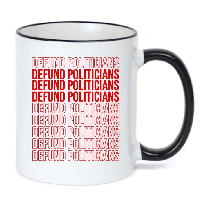 Defund The Politicians Grocery Bag Spoof Black Color Changing Mug