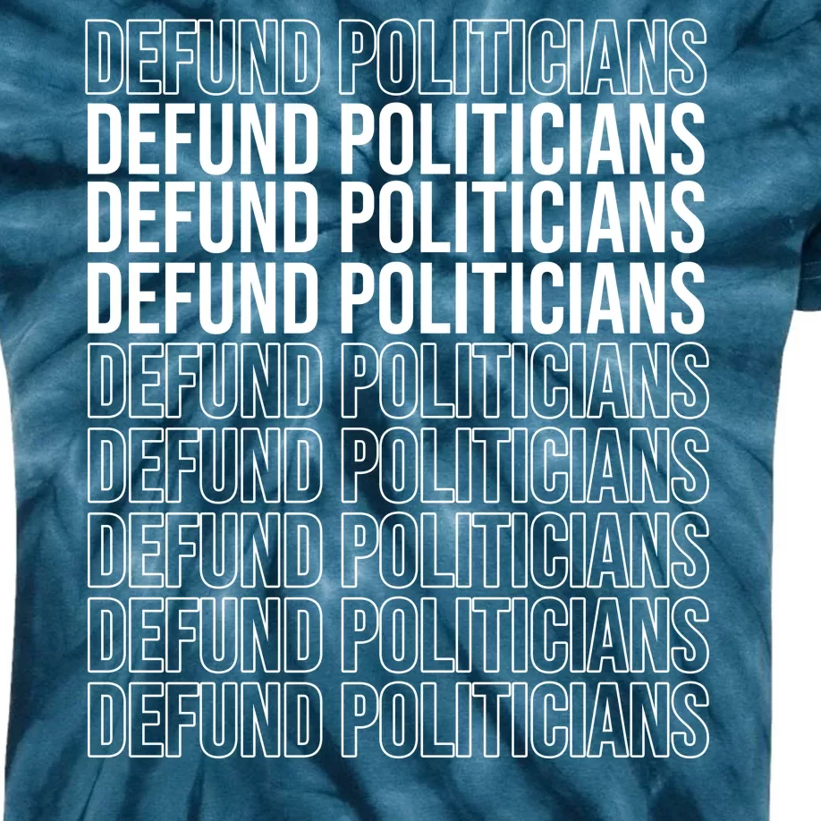 Defund The Politicians Grocery Bag Spoof Kids Tie-Dye T-Shirt