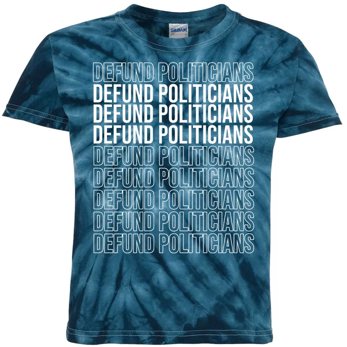 Defund The Politicians Grocery Bag Spoof Kids Tie-Dye T-Shirt