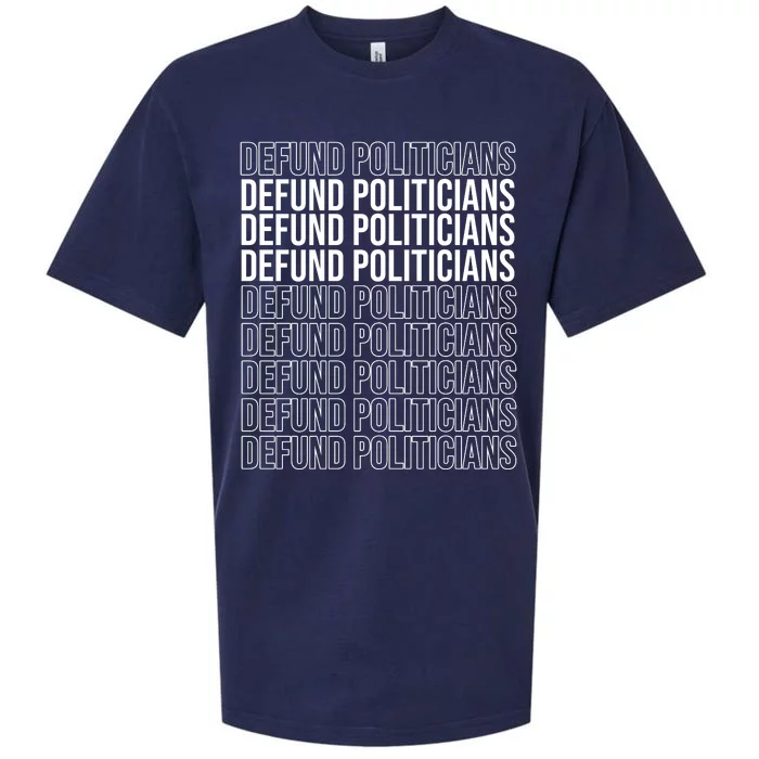 Defund The Politicians Grocery Bag Spoof Sueded Cloud Jersey T-Shirt