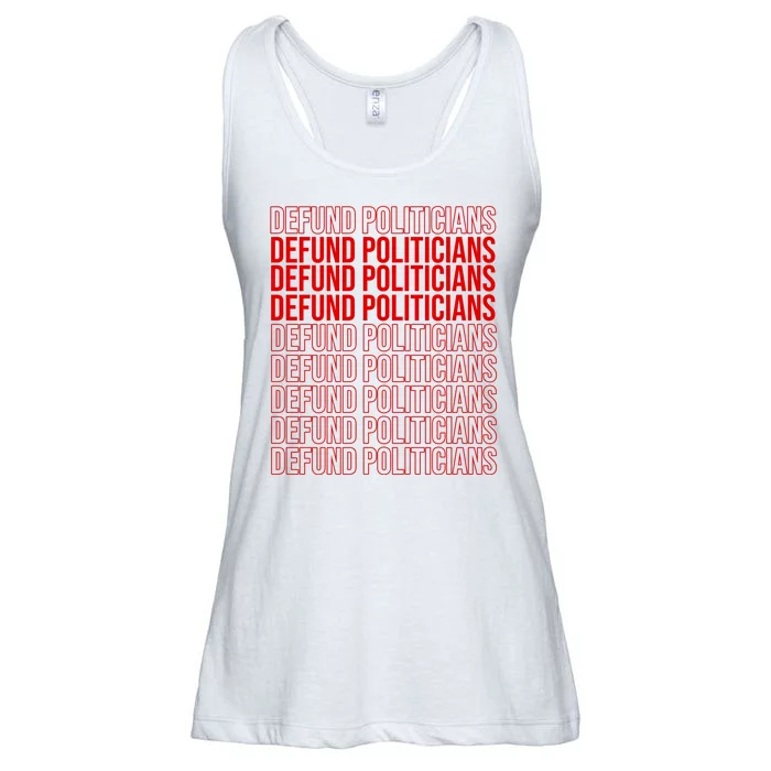 Defund The Politicians Grocery Bag Spoof Ladies Essential Flowy Tank